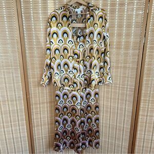 House of Harlow 1960 Art Deco Oversized blouse and wide-leg pants size XS